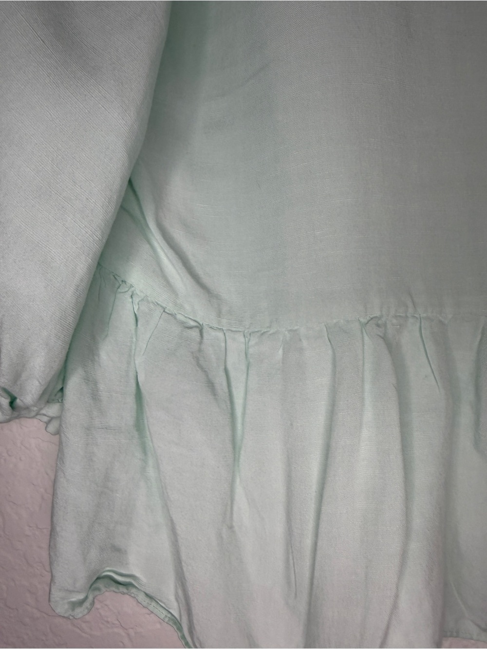 Amanda Uprichard Diego Blouse– S- Linen Blend- Mint- MSRP $150- Rent the Runway - Picture 10 of 11